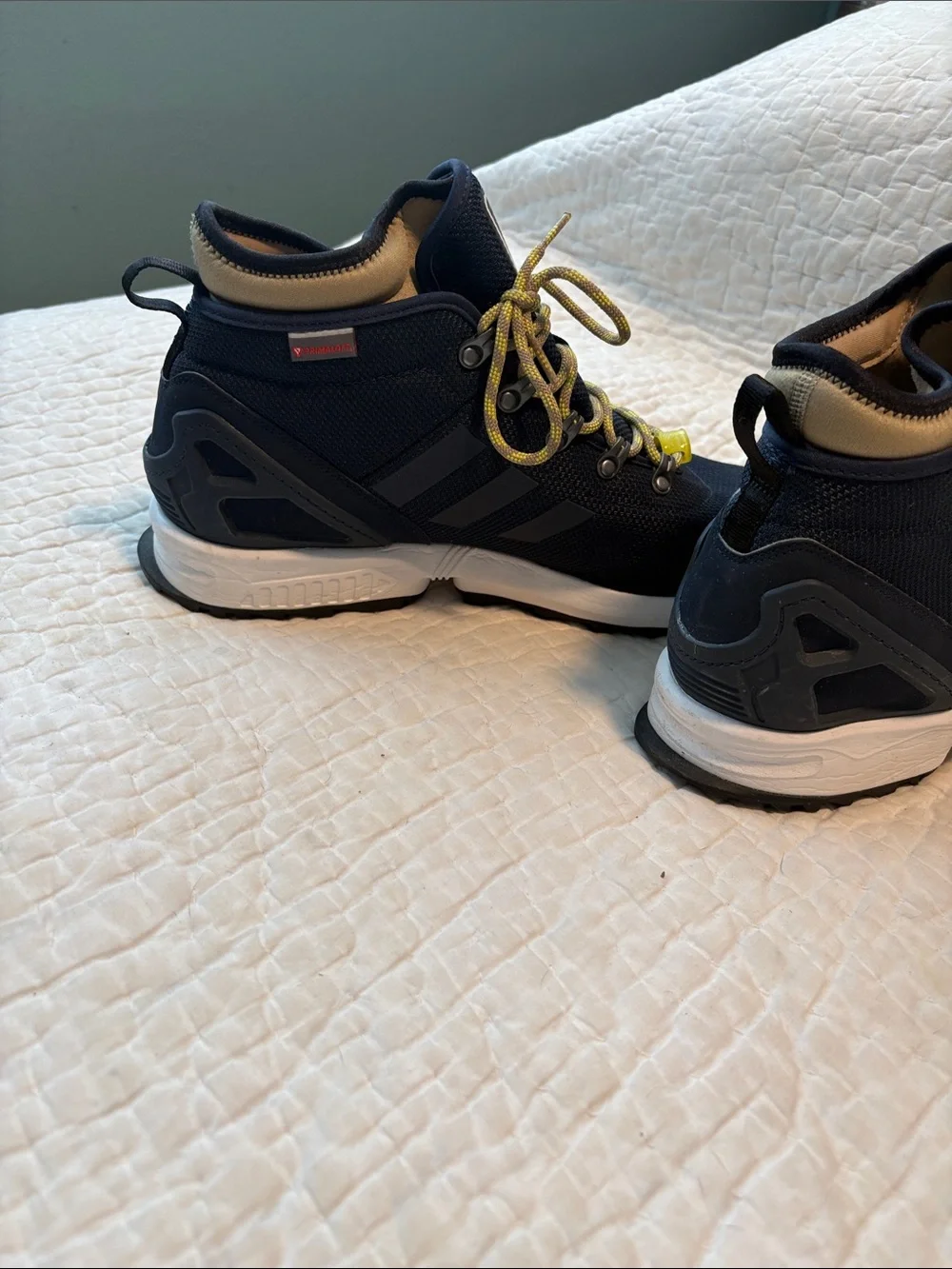 adidas Navy Athletic Shoes with Yellow Accents